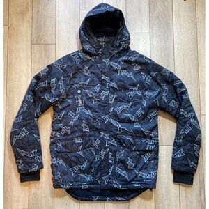 Vintage Y2K Element Skateboards Ski Snowboard Winter Coat Hidden Hood Size Small